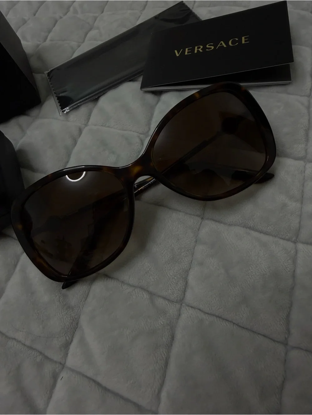 Versace Medusa Medallion Tortoiseshell Sunglasses